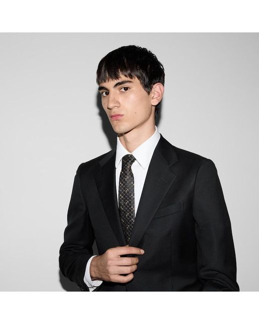 Gucci Gray Gg Silk Jacquard Tie for men