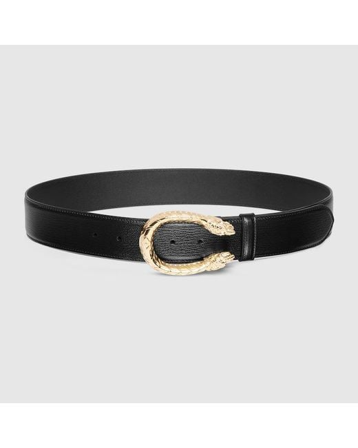 Gucci Black Dionysus Wide Belt, Leather