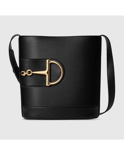 Gucci Black 73 Medium Bucket Bag