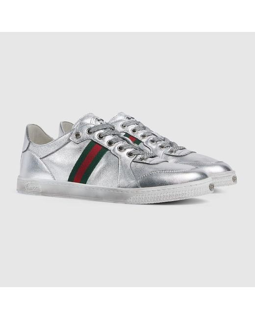 Gucci Metallic Stretch Low-Top Trainer