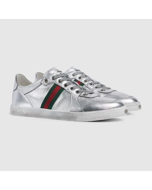 Gucci Metallic Stretch Low-Top Trainer