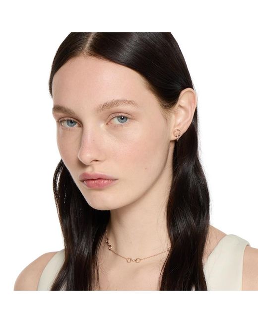Gucci Metallic Horsebit Diamond 18K Stud Earrings