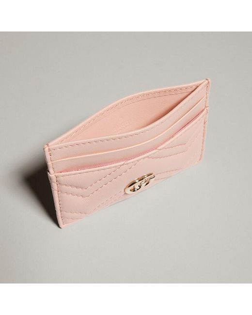 Gucci Pink Gg Marmont Card Case