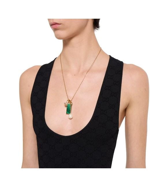 Gucci Black Elastic Gg Jacquard Tank Top, Ready-To-Wear