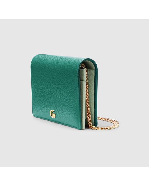 Gucci Green GG Marmont Mini Chain Bag