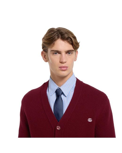Gucci Blue Horsebit Silk Jacquard Tie for men