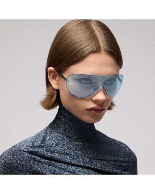 Gucci Blue Mask Frame Sunglasses