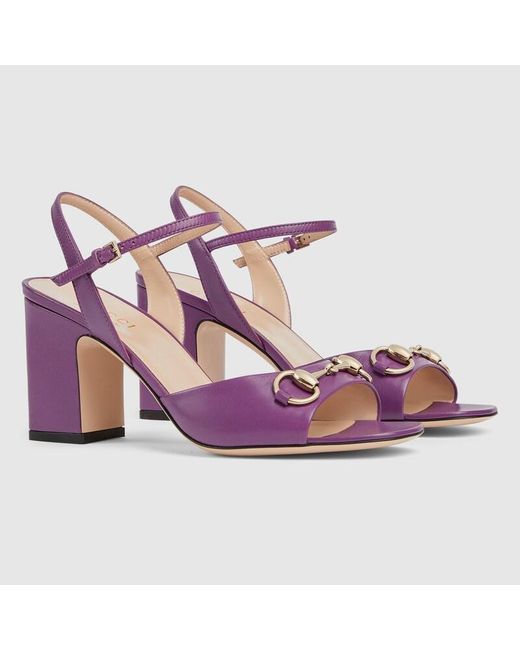 Gucci Purple Horsebit Sandal