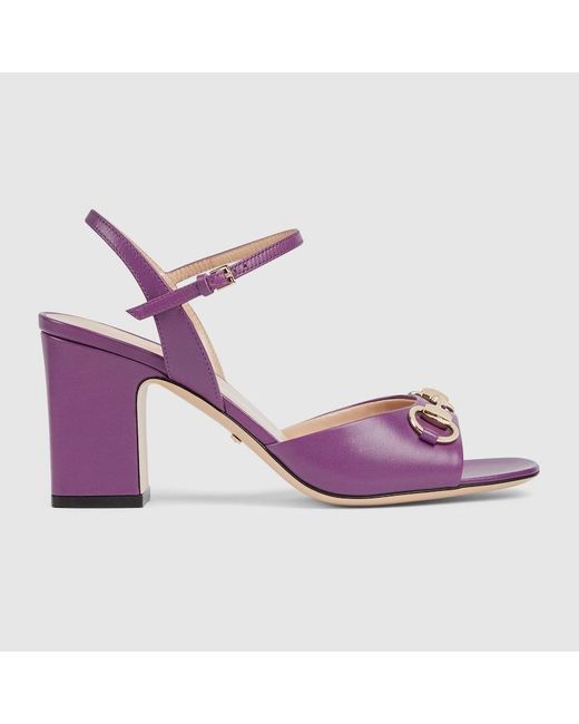 Gucci Purple Horsebit Sandal