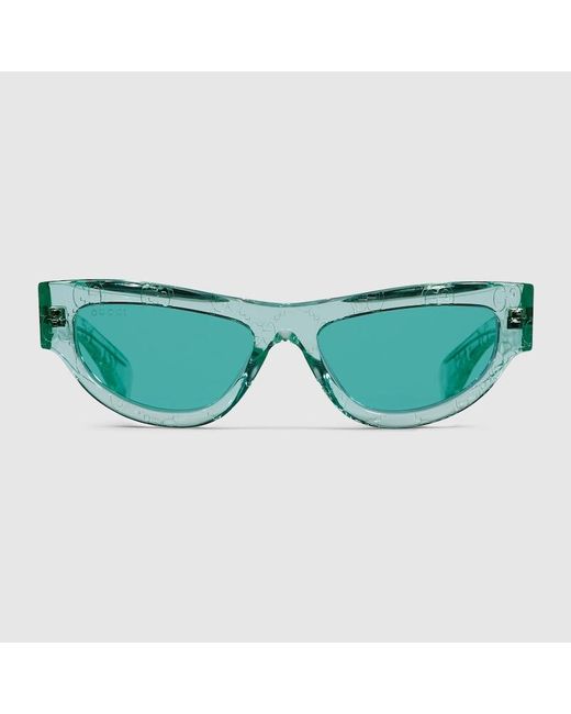 Gucci Green Cat Eye Sunglasses