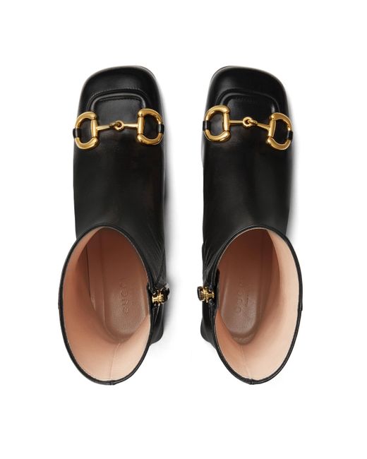 Stivaletto donna tacco medio con morsettoGucci in Pelle di colore Nero |  Lyst