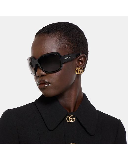Gucci Metallic Gg Marmont Earrings