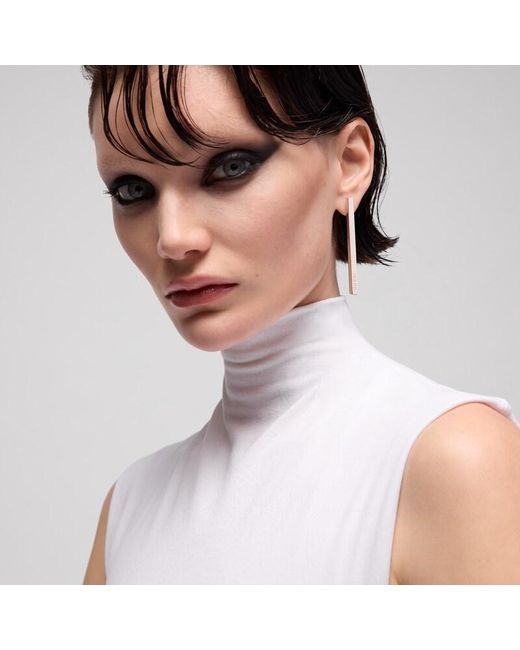 Orecchini A Barra Lunga di Gucci in White