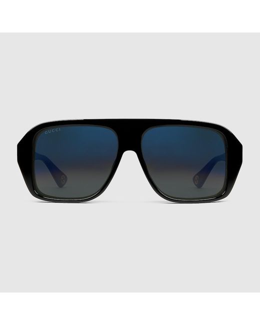 Gucci Sonnenbrille Mit Rahmen Im Navigator-Stil in Blue für Herren