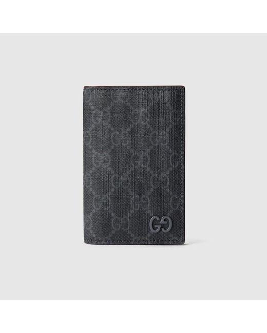 Gucci Gray GG Long Card Case With GG Detail for men