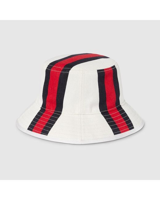 Gucci Red Bucket Hat With Web for men