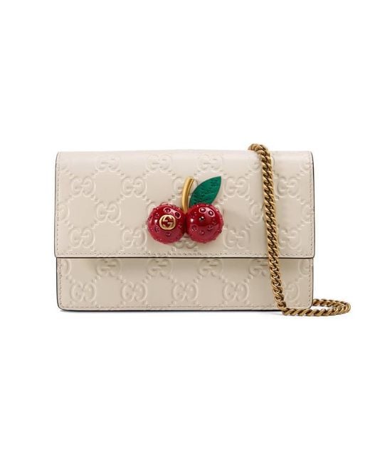 Gucci Multicolor Signature Mini Bag With Cherries