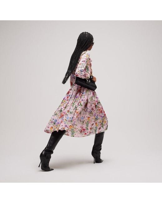Gucci Pink Printed Silk Chemisier Dress, Size 50 It, Ready-To-Wear