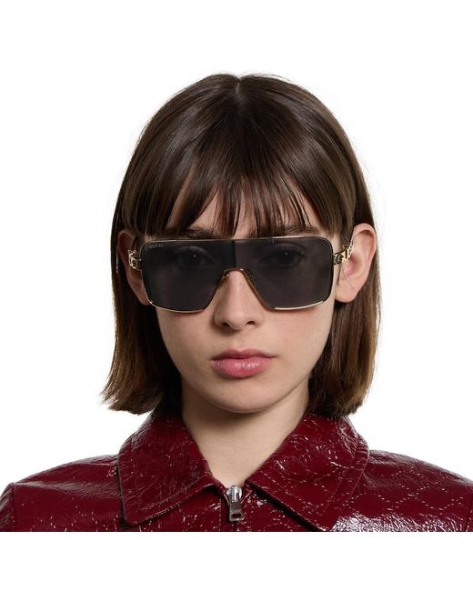 Gucci Blue Rectangular Frame Sunglasses