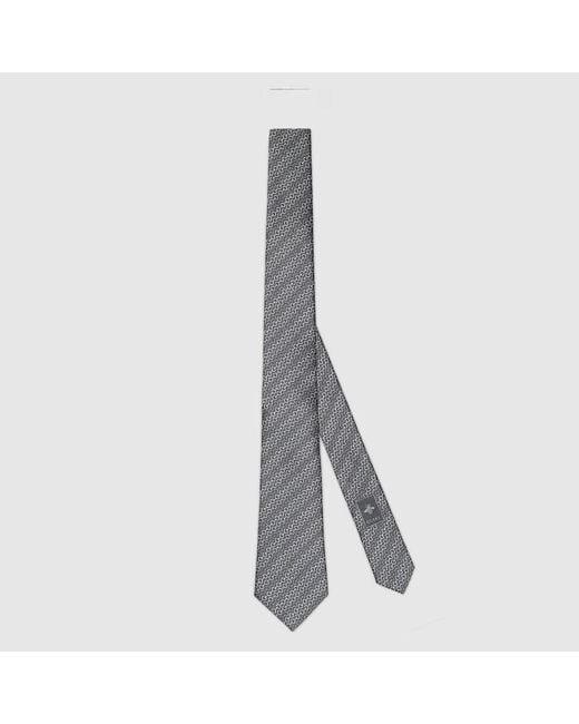 Cravate En Jacquard De Soie À Motif Mors Gucci pour homme en coloris Gray