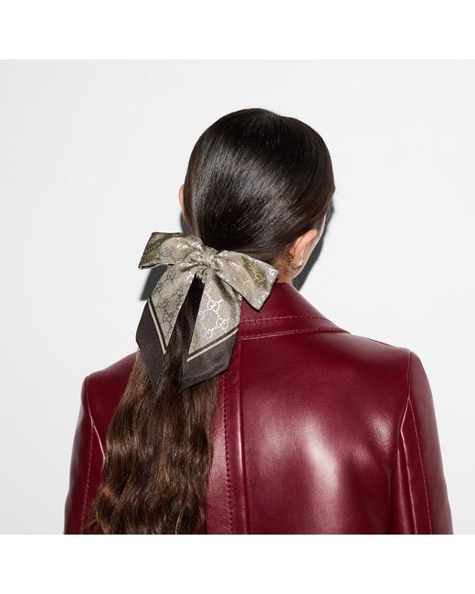Chouchou En Jacquard De Soie Gg Gucci en coloris Metallic