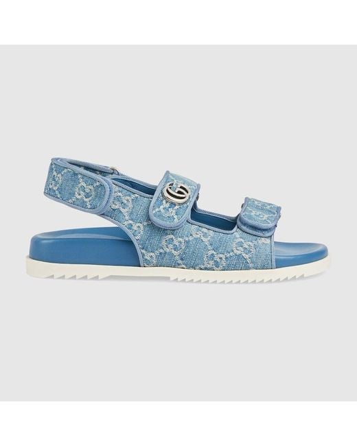 Gucci Blue Sandal With Double G