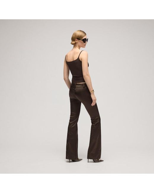 Gucci Brown Viscose Crêpe Jersey Top With Horsebit, Size L, Ready-To-Wear