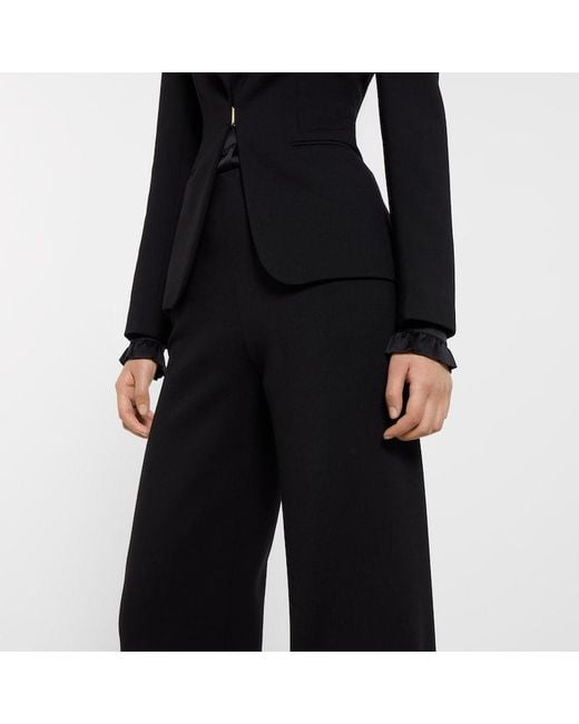 Gucci Black Wool Wide Leg Pants