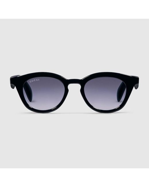 Gucci Black Round Frame Sunglasses for men