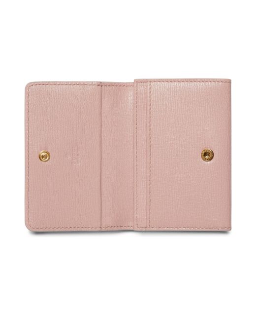 Gucci Pink Card Case With Script
