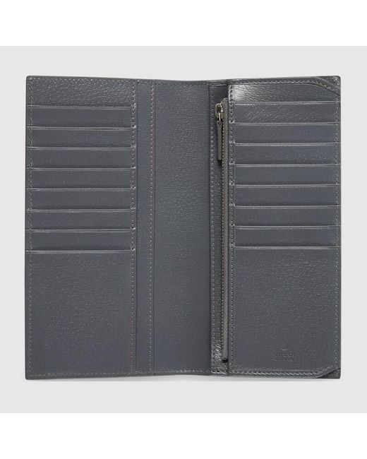 Gucci Gray Interior Gg Long Wallet for men