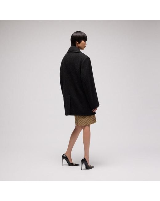 Gucci Black Felted Wool Caban