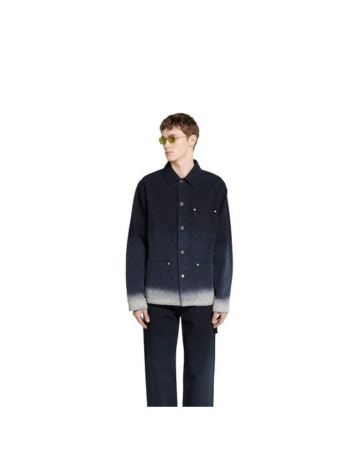 Gucci Blue Bleached Gg Cotton Denim Jacquard Shirt, Ready-To-Wear for men