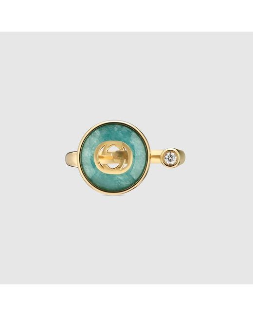 Gucci Multicolor Interlocking 18K Ring