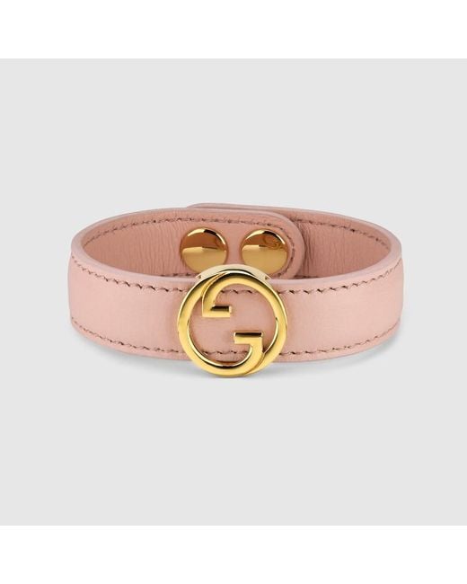 Gucci Pink Bracelet With Round Interlocking G