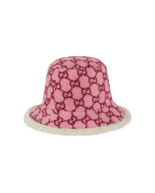Gucci Pink GG Wool Bucket Hat