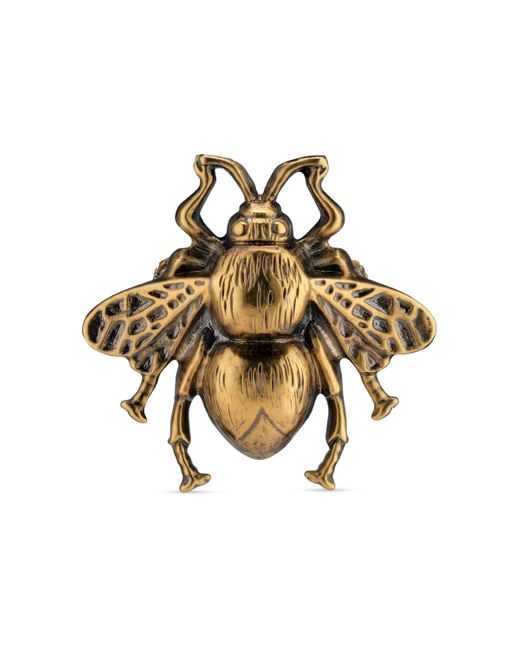Gucci Metallic Bee Ring With Enamel