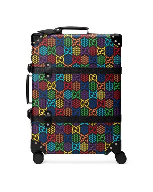 Gucci Black Globe-trotter GG Psychedelic Medium Suitcase for men