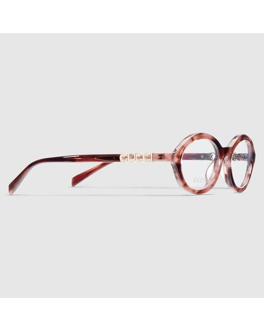 Gucci Brown Oval Optical Frame