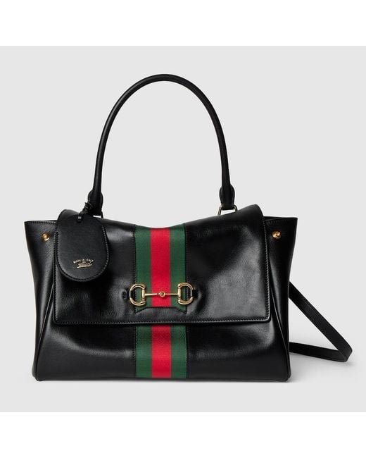 Gucci Black Paparazzo Medium Top Handle Bag