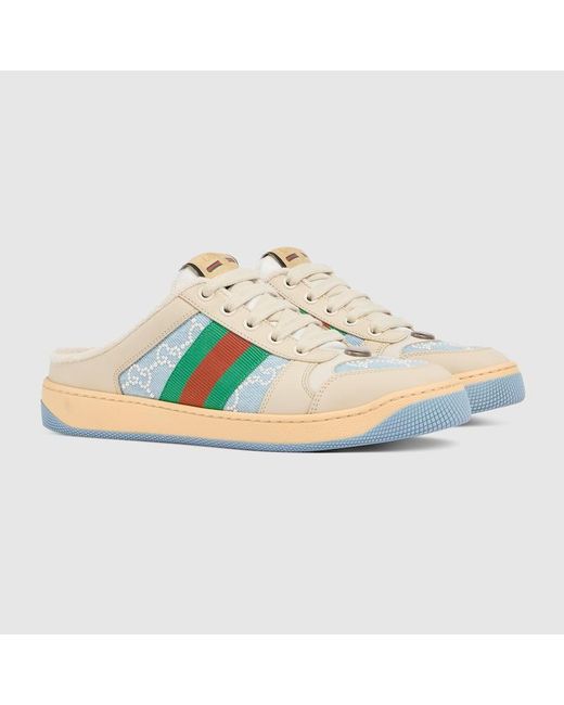 Gucci Blue Pearl Screener Mule
