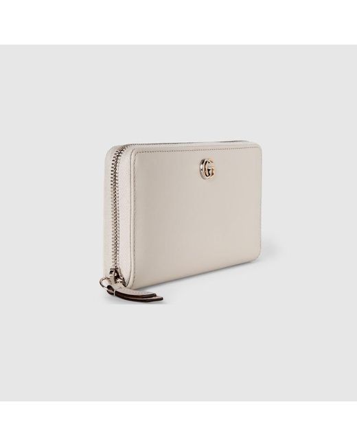 Gucci Natural GG Marmont Zip-around Wallet