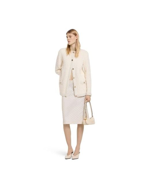 Gucci White Gg Cotton Gabardine Skirt