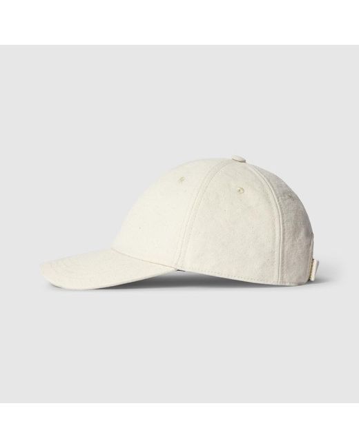 Cappellino Da Baseball In Tessuto di Gucci in White