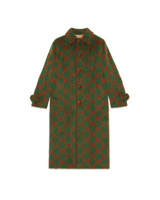 Gucci Green GG Wool Coat for men