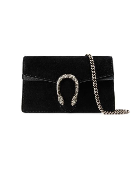 Gucci Black Dionysus Super Mini Tasche aus Wildleder