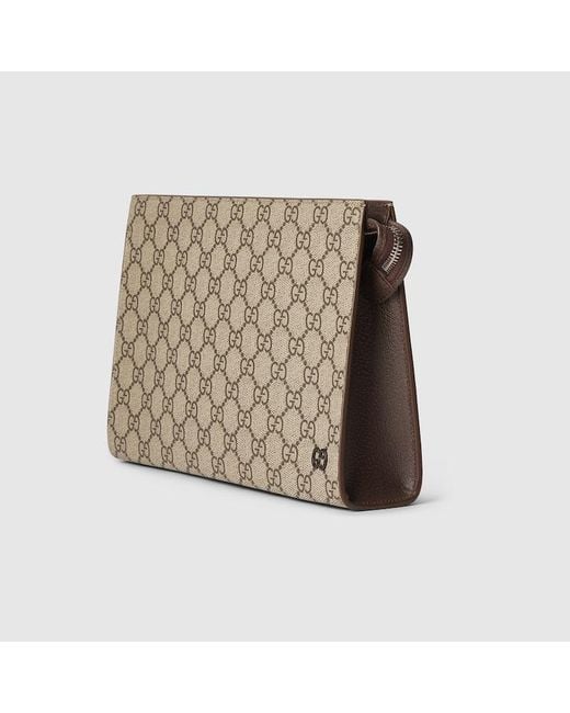 Gucci Metallic Gg Pouch With Gg Detail for men