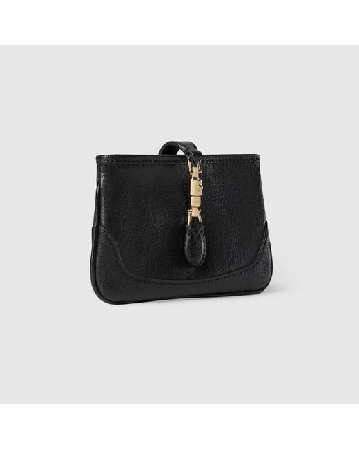 Gucci Black Jackie Zip Key Pouch