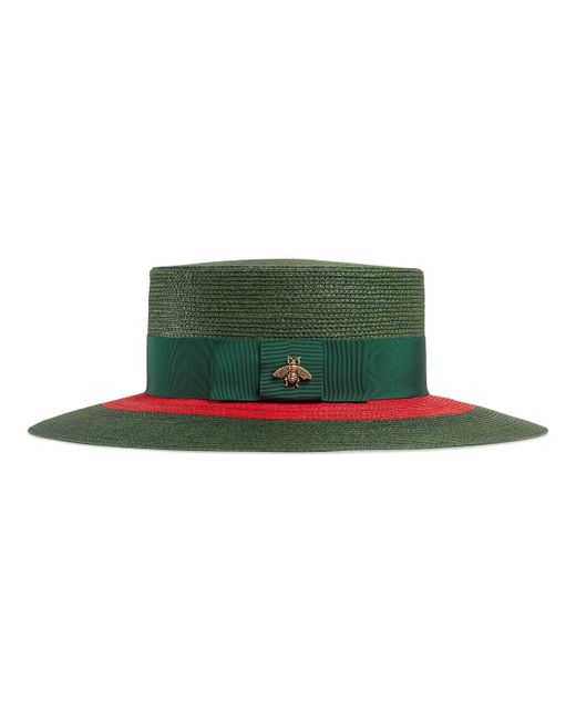 Cowboy Rhombus Straw Hat with Black Ribbon on Brim
