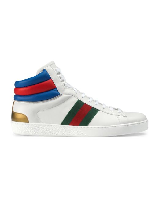 Gucci White Ace High-top Sneaker for men